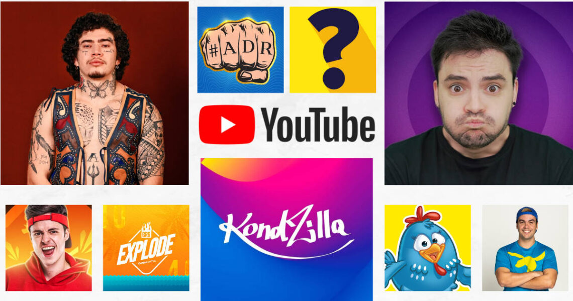 Top 10 maiores canais do YouTube Brasil