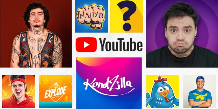 Top 10 maiores canais do YouTube Brasil
